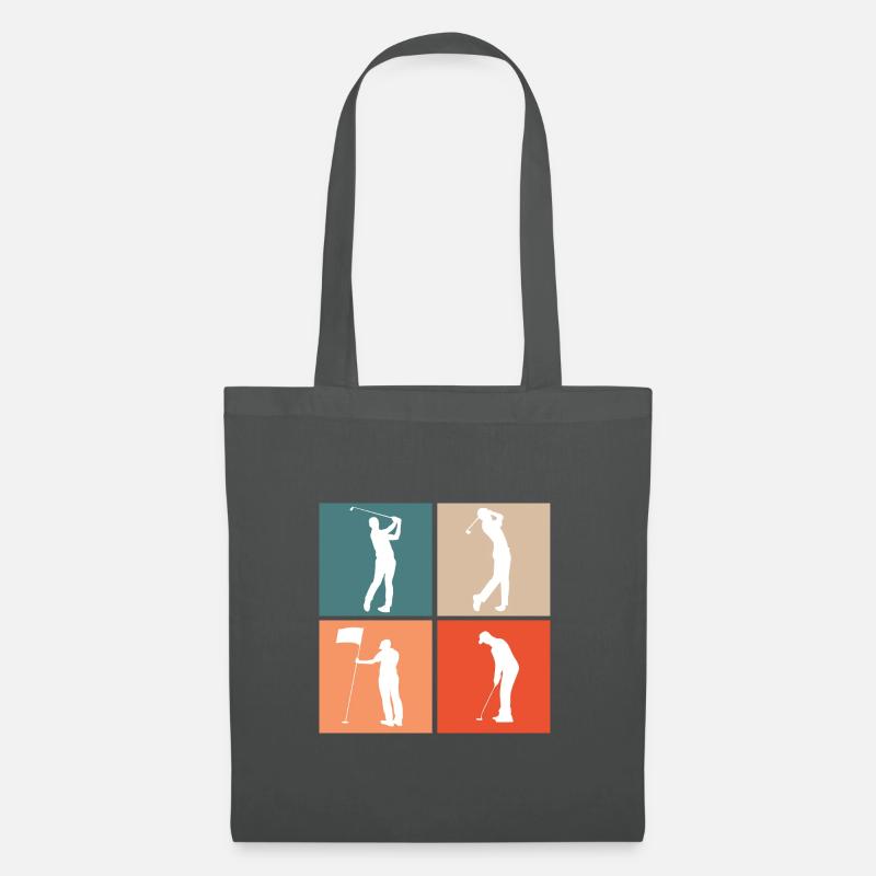Golf Golfen Golfer - Stoffbeutel - Graphite
