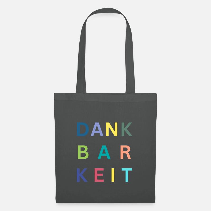Dankbarkeit - Stoffbeutel - Graphite