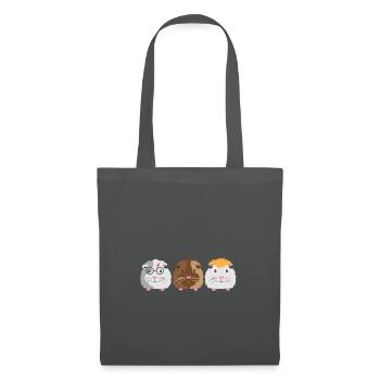 Trois petits cochons d'Inde - Sac en tissu - gris graphite - Devant