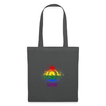 bride,braut,LGBT,regenbogen,pride,gay pride - Stoffbeutel - Graphite - Vorne