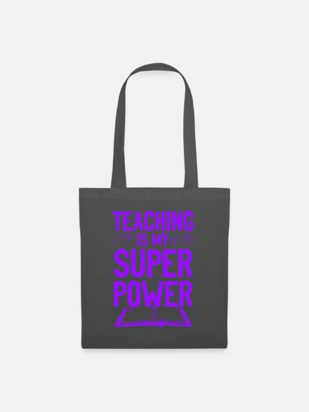 lehrer lernen superpower - Stoffbeutel - Graphite