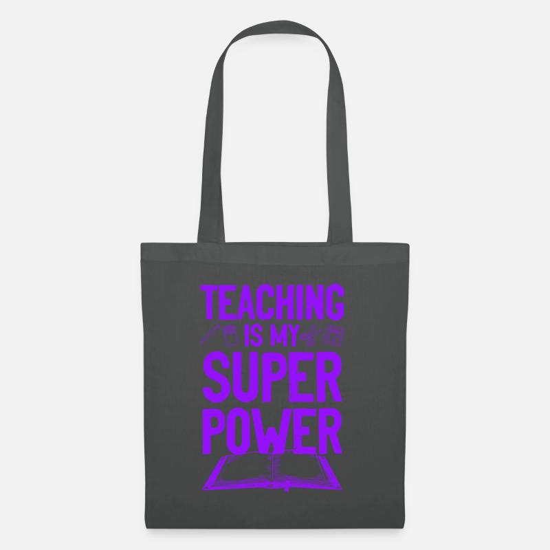 lehrer lernen superpower - Stoffbeutel - Graphite