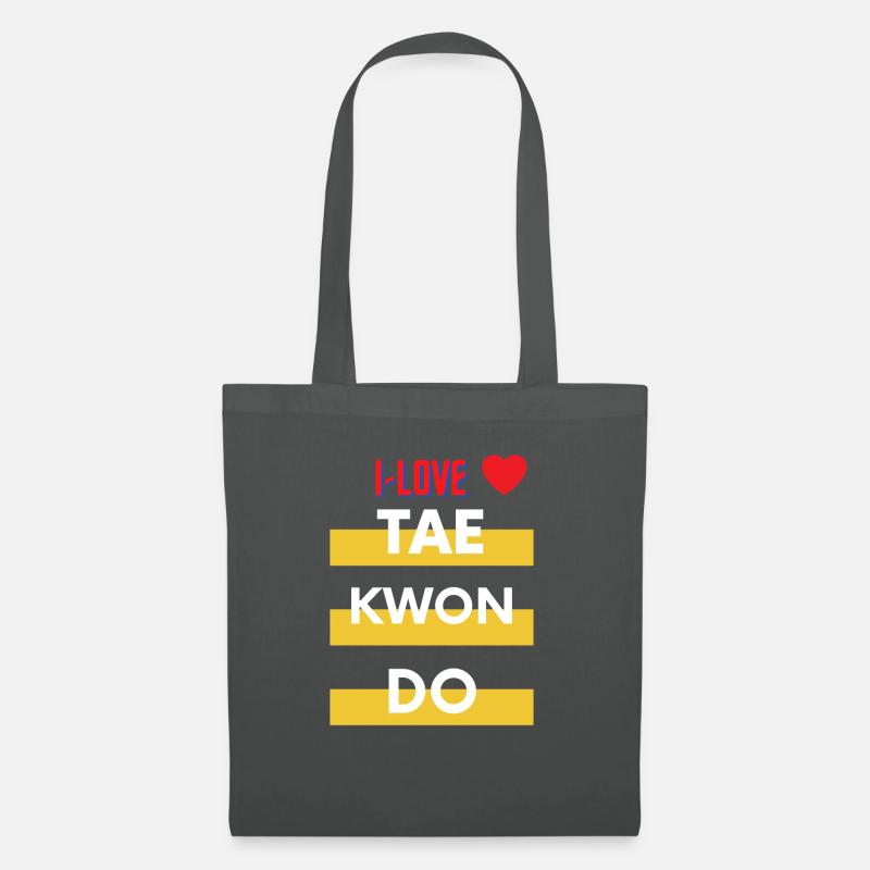 I love Tkd - Stoffbeutel - Graphite