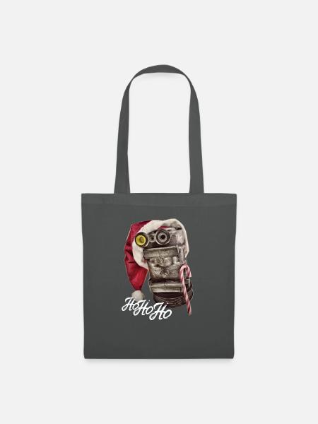 HoHoHo Autoteile mit Weihnachtsmütze - Stoffbeutel - Graphite
