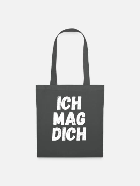 Ich mag dich - Stoffbeutel - Graphite