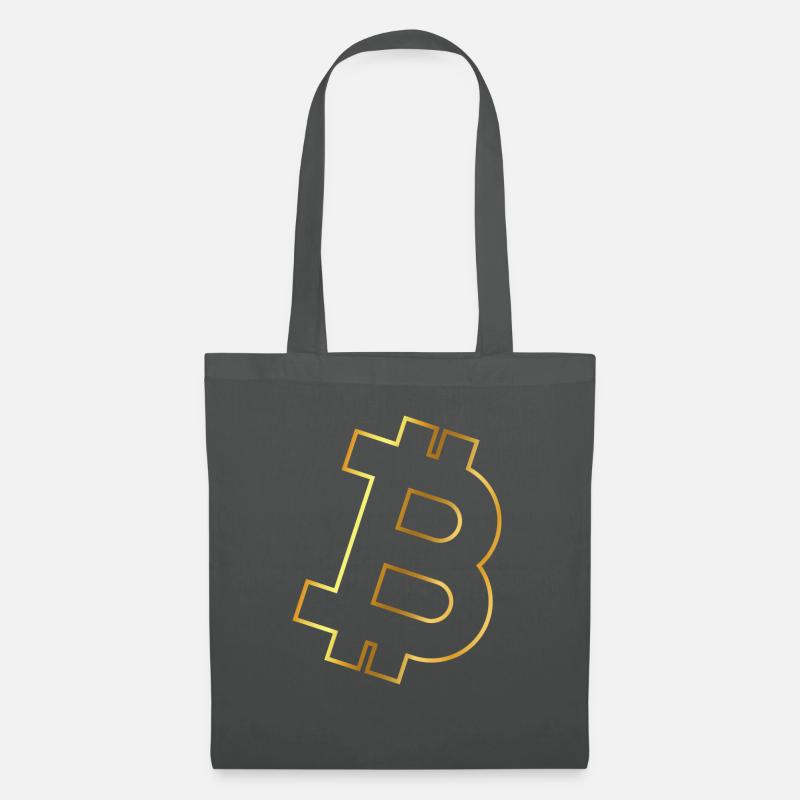 Bitcoin Trading Crypto Aktien - Stoffbeutel - Graphite