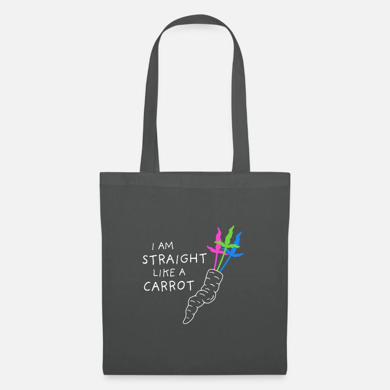 poly pride - straight like a carrot - white - Stoffbeutel - Graphite