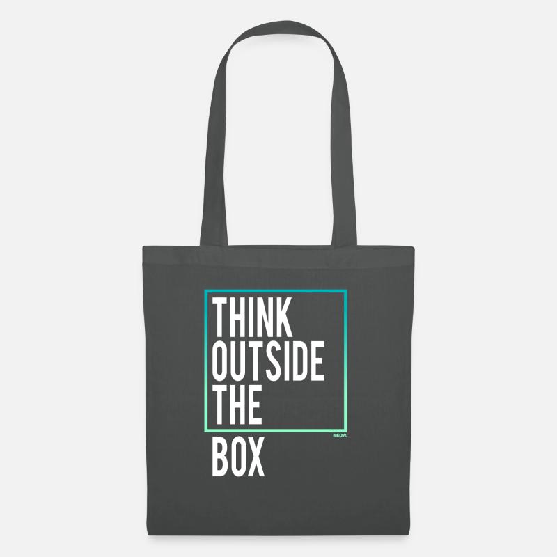 Think outside the Box - Stoffbeutel - Graphite