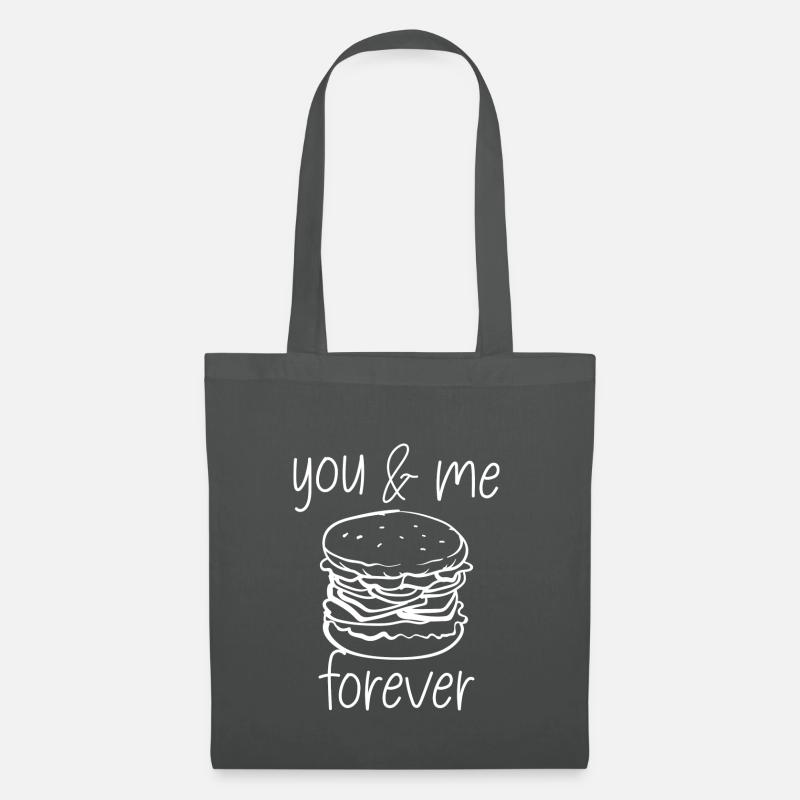Burger ich liebe Burger - Stoffbeutel - Graphite