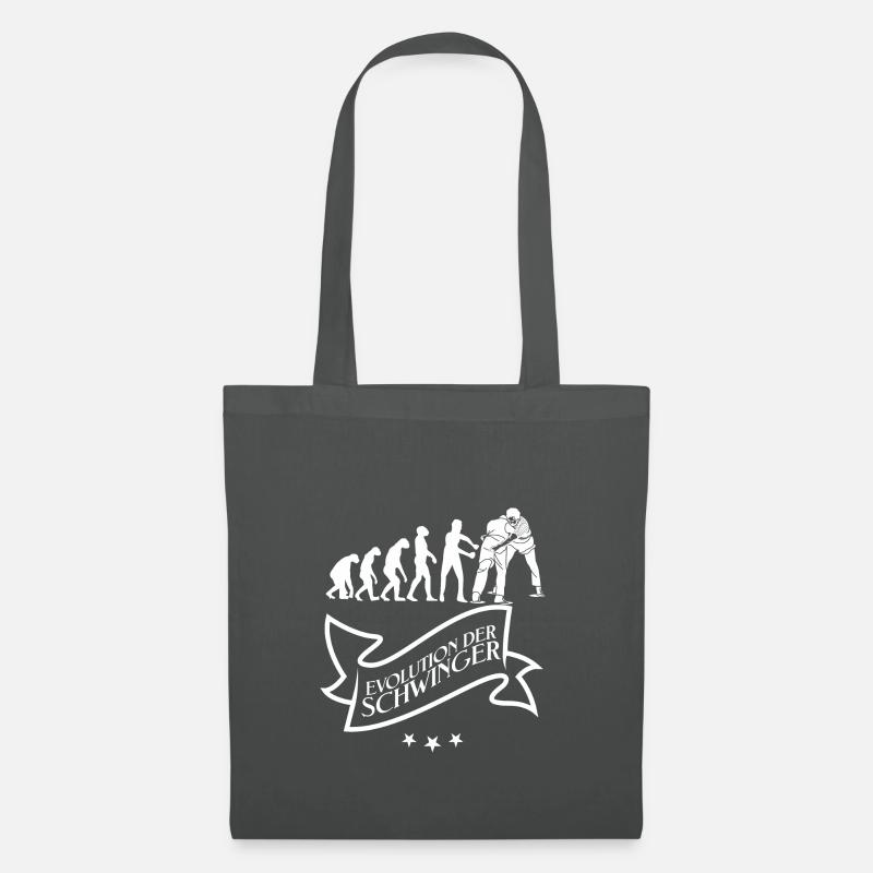 Evolution der Schwinger und Schwingsport Hosenlupf - Stoffbeutel - Graphite