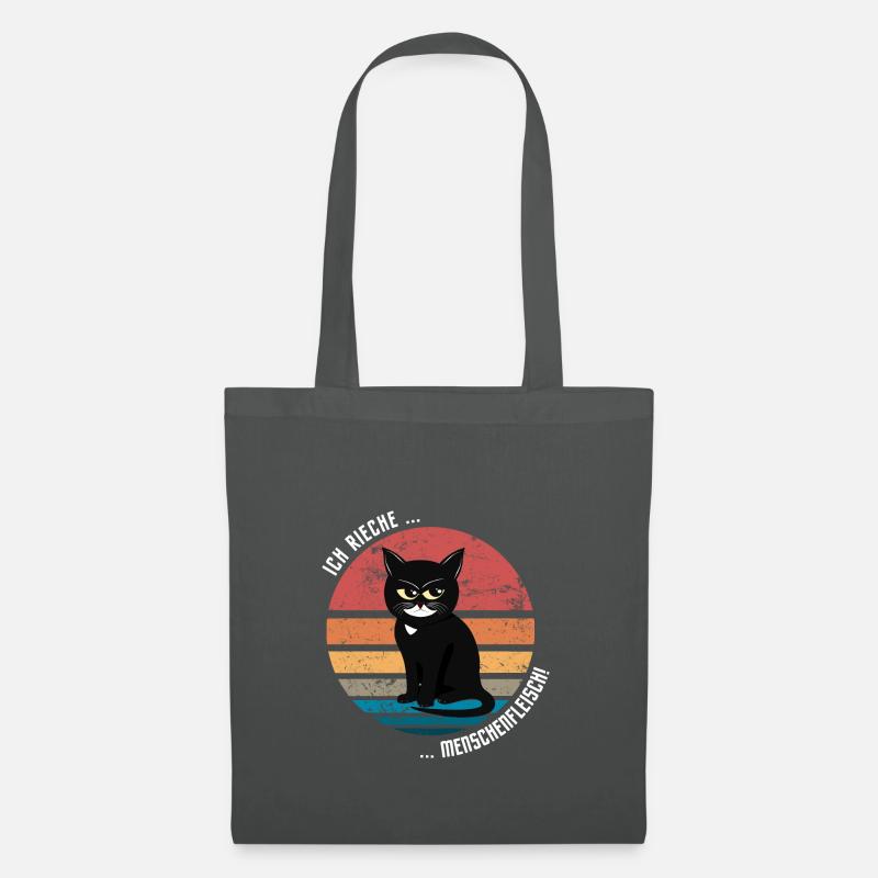 Genervte Katze - Retro Classic Design - Stoffbeutel - Graphite