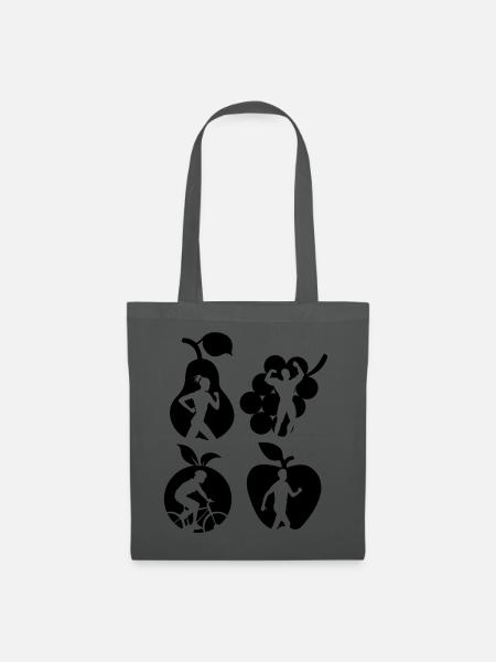 Gesundes Obst dietiste Schatten - Stoffbeutel - Graphite