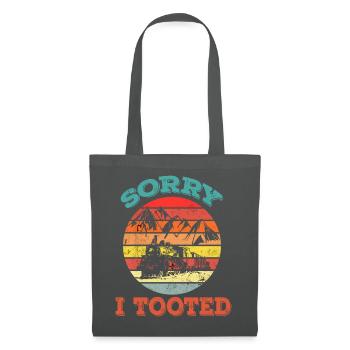 Désolé j’ai Tooted - Rétro - Sac en tissu - gris graphite - Devant