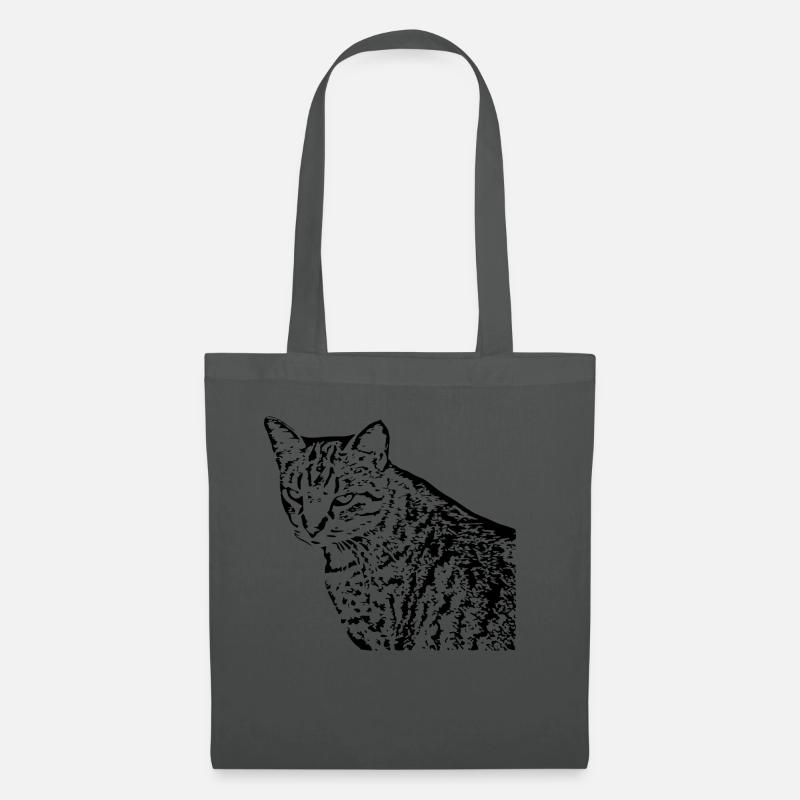 Katze Kätzchen Tigerkatze - Stoffbeutel - Graphite