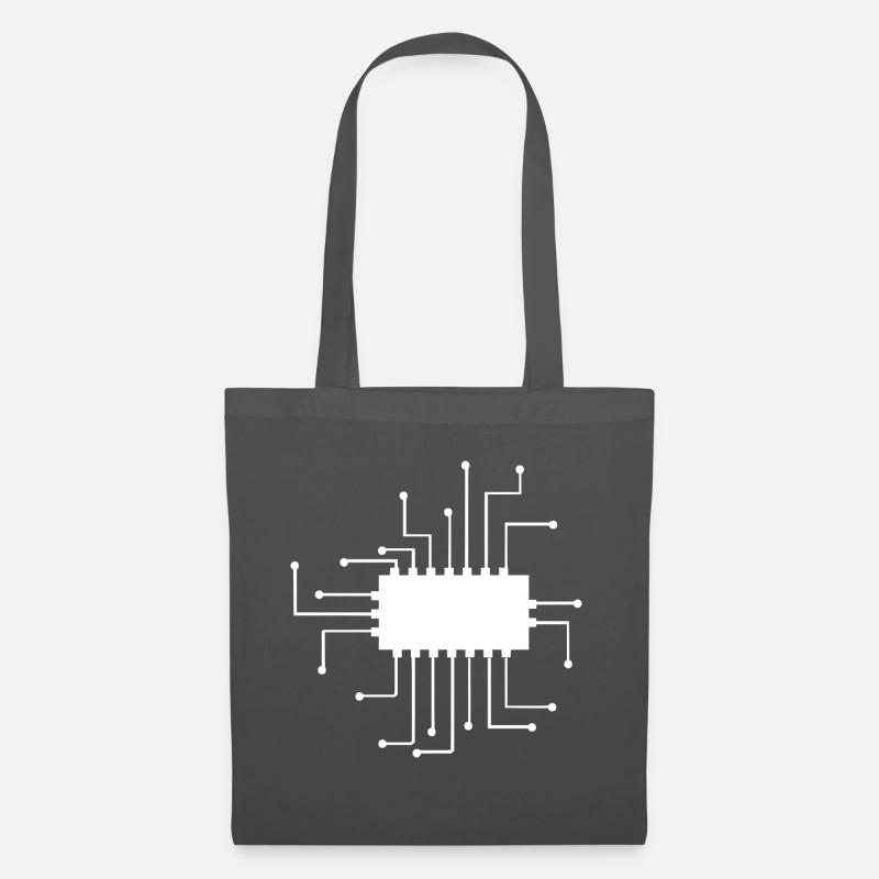 elektronisch Mikro Schild - Stoffbeutel - Graphite