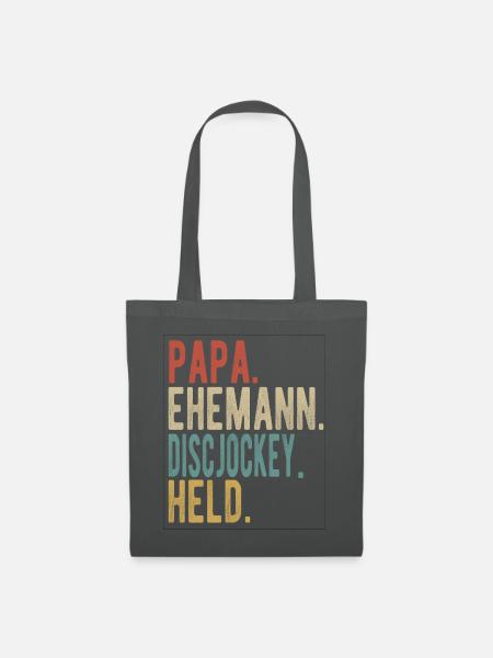 Discjockey Papa Ehemann Held - Stoffbeutel - Graphite
