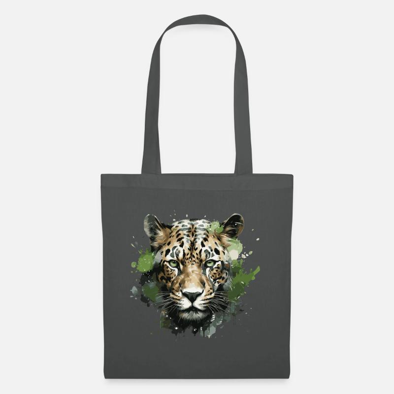 Leopard Head - Tote Bag - graphite grey