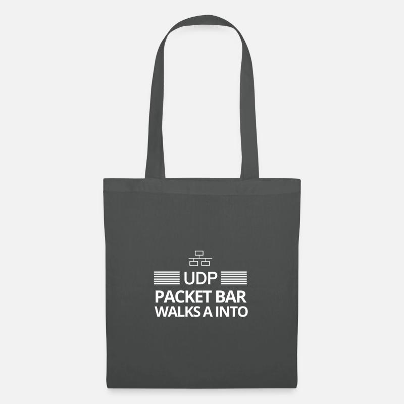 UDP-Paket geht in eine Bar - Stoffbeutel - Graphite