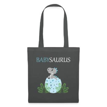 Babysaurus Bub T-Rex Hatched Dinosaur Egg - Tote Bag - graphite grey - Front