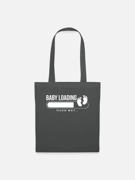 Baby Loading Geschenk Werdende Mutter - Stoffbeutel - Graphite