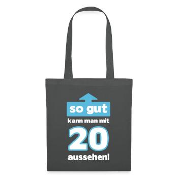 20 Geburtstag Mann Frau Lustig 20 Jahre - Stoffbeutel - Graphite - Vorne