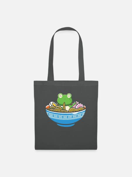 Ramen Frosch Japan Kawaii - Stoffbeutel - Graphite