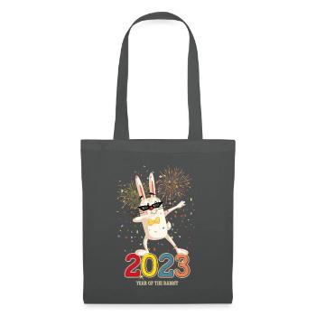 Fête du Nouvel An Bonne Année 2023 - Sac en tissu - gris graphite - Devant