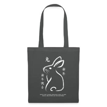 Fête du Nouvel An Bonne Année 2023 - Sac en tissu - gris graphite - Devant
