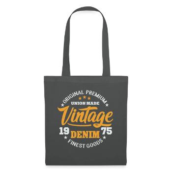 College Vintage Denim Design Original premium good - Tote Bag - graphite grey - Front