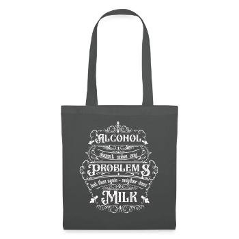 L’alcool ne résout aucun problème mais... - Sac en tissu - gris graphite - Devant