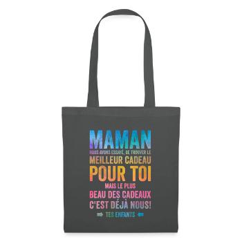 Maman Meilleur Cadeau C'est Nous Enfants - Sac en tissu - gris graphite - Devant