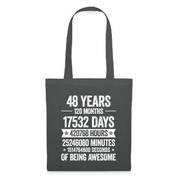 48888 Years Awesome Decoration Birthday Gift Funny - Tote Bag - graphite grey - Front