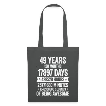 49999 Years Awesome Decoration Birthday Gift Funny - Tote Bag - graphite grey - Front