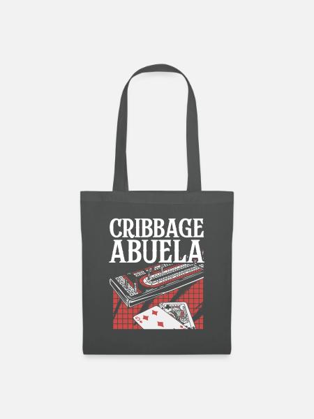 Cribbage Abuela Shirt Großmutter Oma - Stoffbeutel - Graphite