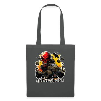 Monster truck avec crâne et plein de destruction - Sac en tissu - gris graphite - Devant