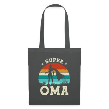 Super Oma Beste Oma Der Welt Muttertag - Stoffbeutel - Graphite - Vorne