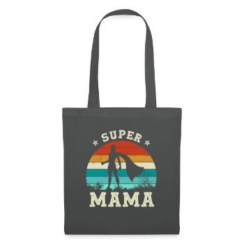 Super Mama Beste Mama Der Welt Muttertag - Stoffbeutel - Graphite - Vorne