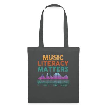 La littératie musicale, ça compte - Sac en tissu - gris graphite - Devant