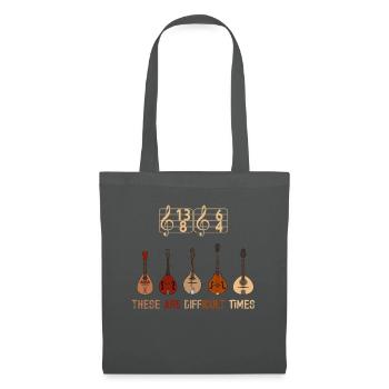 These Are Difficult Times Funny Music Pun - Tote Bag - graphite grey - Front