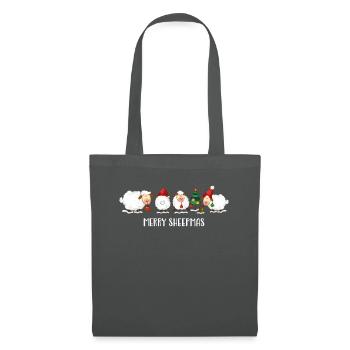 Funny Merry Christmas Sheep Family Kids - Tote Bag - graphite grey - Front