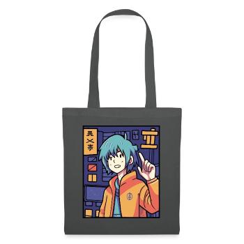 Garçon d’anime - Sac en tissu - gris graphite - Devant