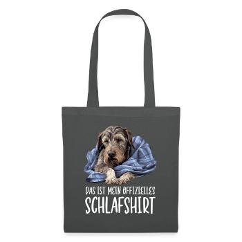 Offizielles Schlafshirt German Wirehaired Hund - Stoffbeutel - Graphite - Vorne