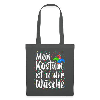 Mein Kostüm Ist In Der Wäsche Karneval Kostüm - Stoffbeutel - Graphite - Vorne