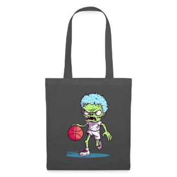 Lustiger Bonbon-Farben Zombie Basketball Spieler - Stoffbeutel - Graphite - Vorne