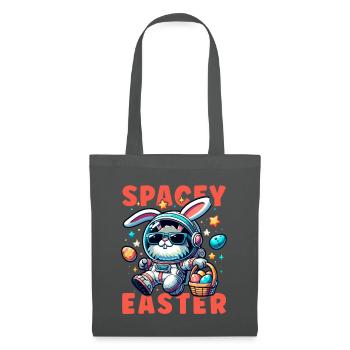 Lapin de Pâques Astronaute Garçons Filles Panier De Pâques - Sac en tissu - gris graphite - Devant