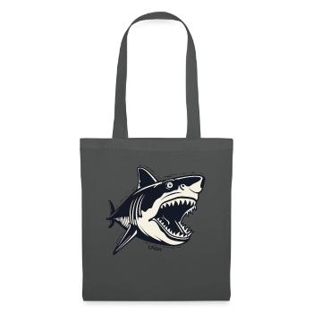 Un requin de dessin animé à l’ancienne - Sac en tissu - gris graphite - Devant