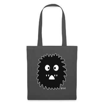 Schwarzes, lustiges und niedliches Monster - Stoffbeutel - Graphite - Vorne