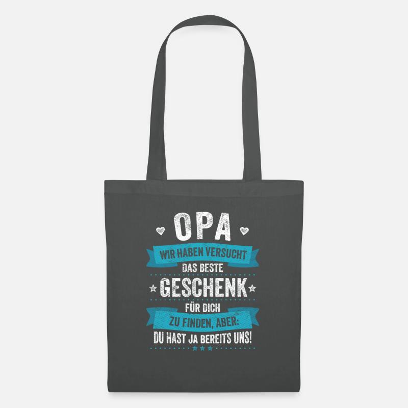 Das Beste Geschenk Sind Wir Opa Vatertag - Stoffbeutel - Graphite