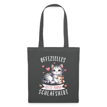 Official Best Mom Sleep Shirt Cat - Tote Bag - graphite grey - Front