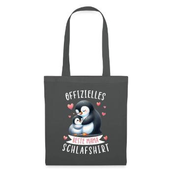 Official Best Mom Sleep Shirt Penguin - Tote Bag - graphite grey - Front
